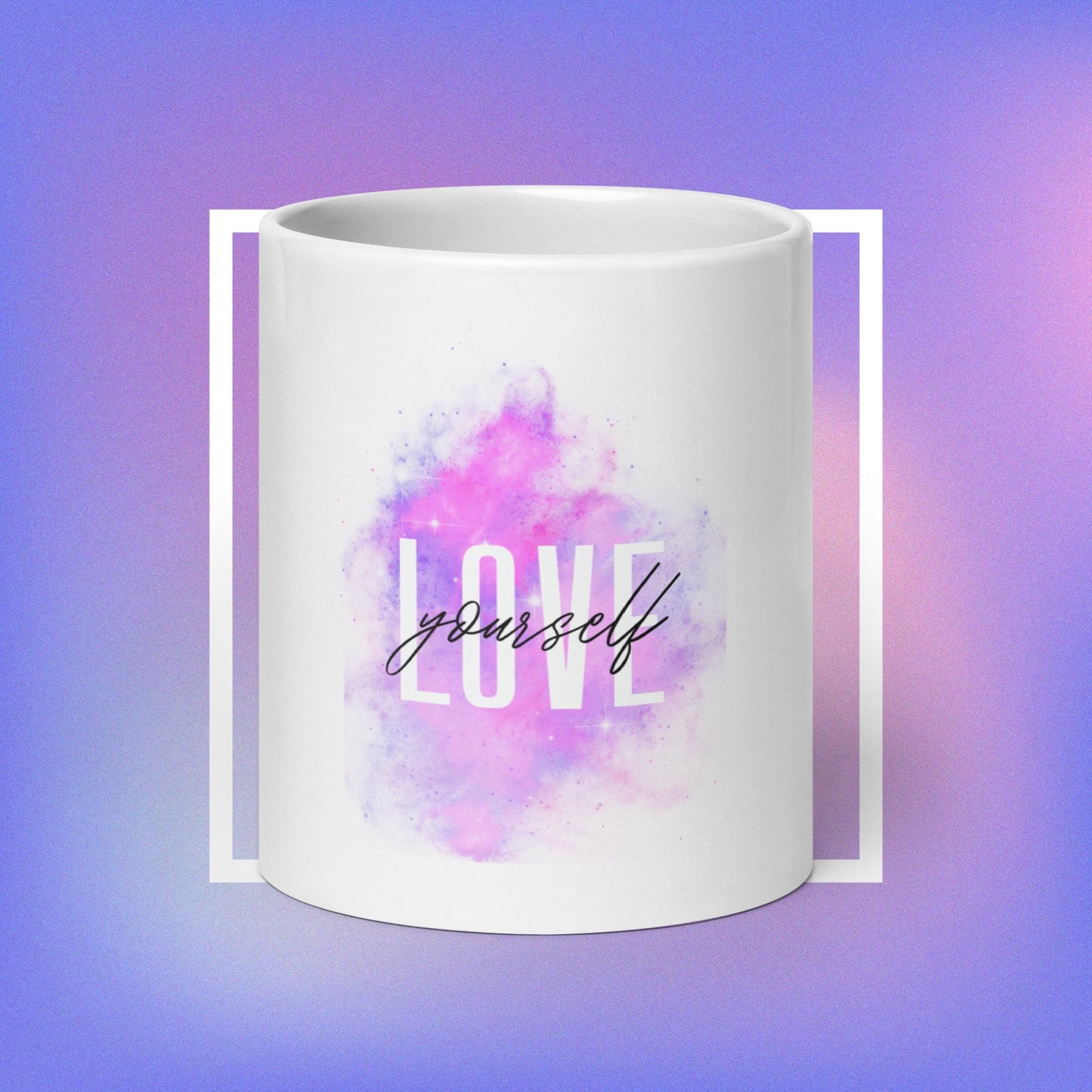 White Love Yourself glossy mug